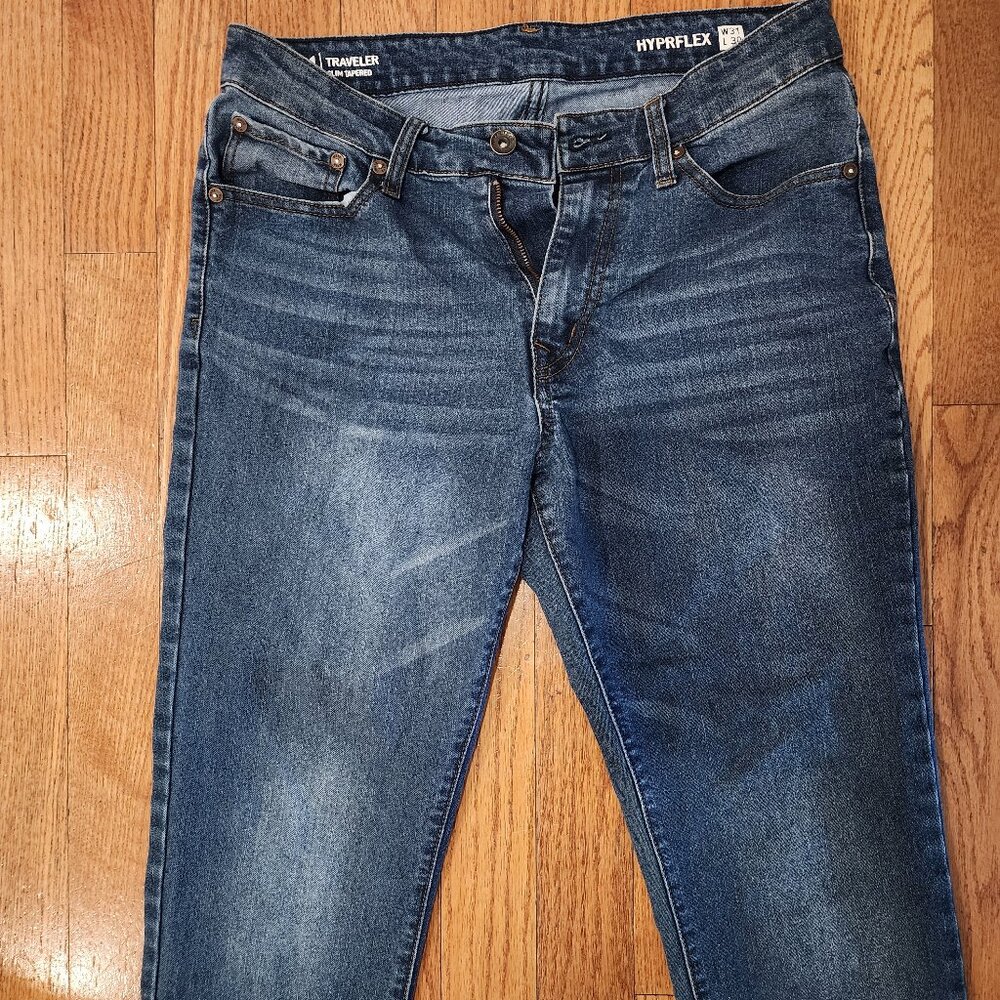 Westy Traveler Hyprflex Slim Tapered Blue Denim Jeans Men's 31 X 30